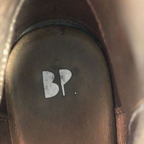 BP Leather Block Heel Ankle Boot Bootie Women's Size 7.5 Taupe Shoe Shootie NEW - Picture 9 of 12